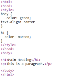 Add CSS in HTML