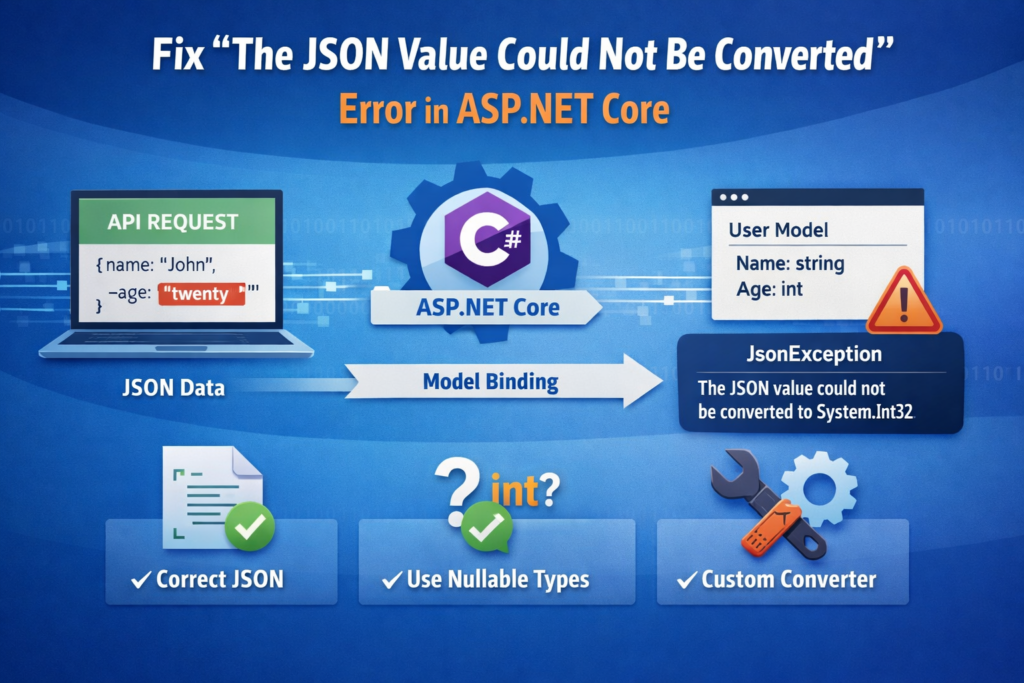 How to Fix “The JSON Value Could Not Be Converted” ASP.NET Core